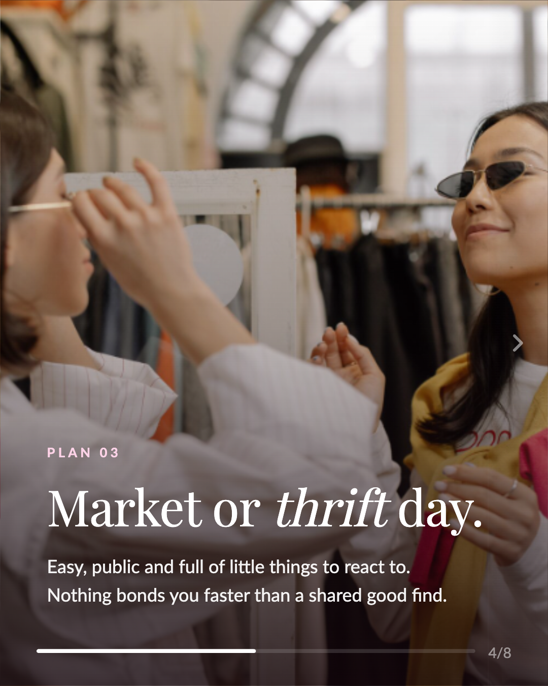Plan 03. Market or thrift day.